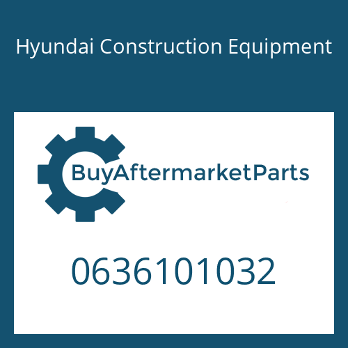 0636101032 Hyundai Construction Equipment CAP SCREW