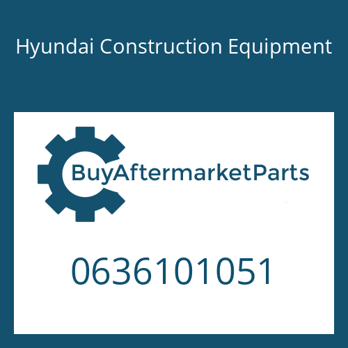 0636101051 Hyundai Construction Equipment CAP SCREW