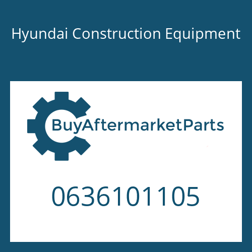 0636101105 Hyundai Construction Equipment CAP SCREW