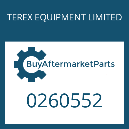 0260552 TEREX EQUIPMENT LIMITED CAP SCREW