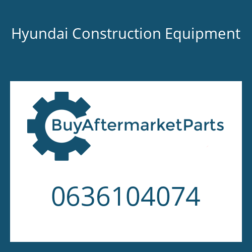 0636104074 Hyundai Construction Equipment CAP SCREW