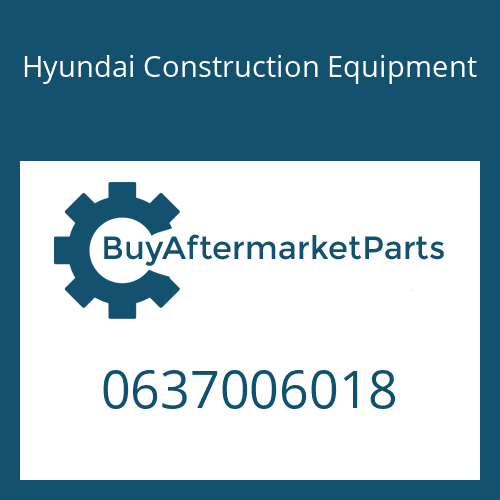 0637006018 Hyundai Construction Equipment HEXAGON NUT