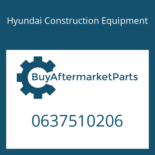 0637510206 Hyundai Construction Equipment SCREW PLUG