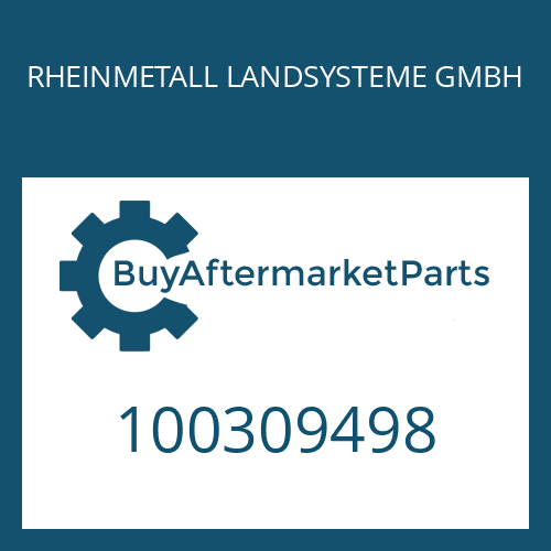 100309498 RHEINMETALL LANDSYSTEME GMBH WASHER