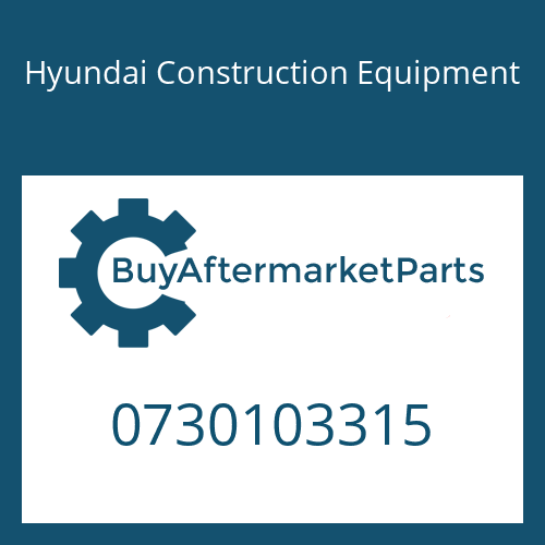 0730103315 Hyundai Construction Equipment SHIM