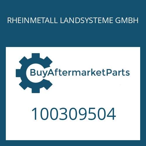 100309504 RHEINMETALL LANDSYSTEME GMBH SEALING WASHER