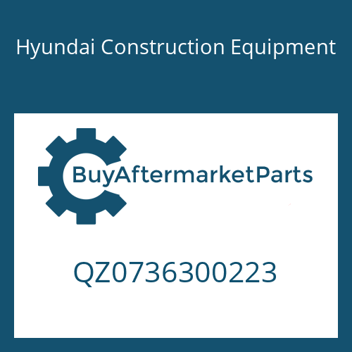 QZ0736300223 Hyundai Construction Equipment SCREW PLUG