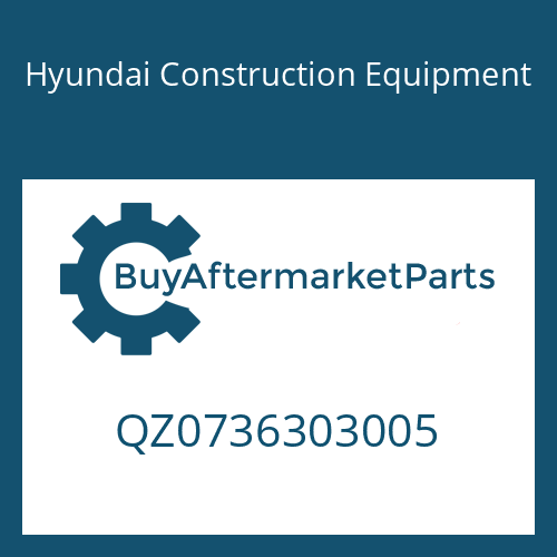 QZ0736303005 Hyundai Construction Equipment SCREW PLUG