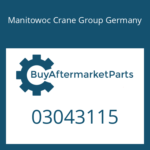 03043115 Manitowoc Crane Group Germany BALL BEARING