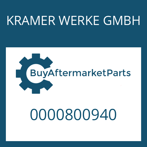 0000800940 KRAMER WERKE GMBH TAPER ROLLER BEARING