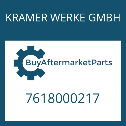 7618000217 KRAMER WERKE GMBH TAPER ROLLER BEARING