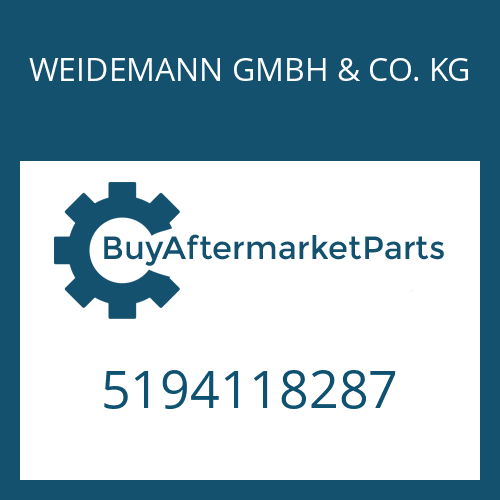 5194118287 WEIDEMANN GMBH & CO. KG CYL. ROLLER BEARING