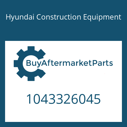 1043326045 Hyundai Construction Equipment FIXING PLATE