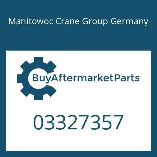 03327357 Manitowoc Crane Group Germany OUTPUT FLANGE