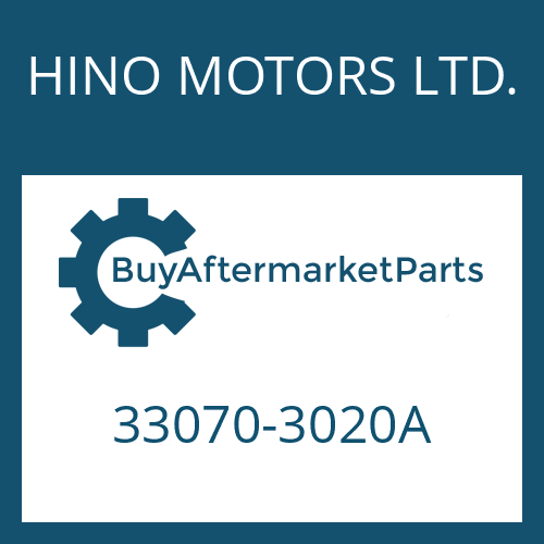 33070-3020A HINO MOTORS LTD. 16 S 151