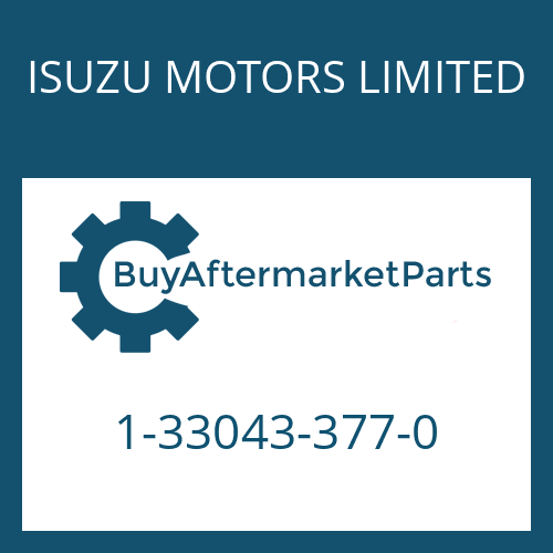 1-33043-377-0 ISUZU MOTORS LIMITED 16 S 151