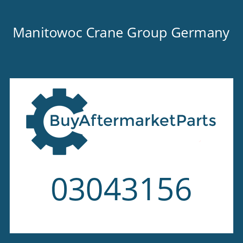 03043156 Manitowoc Crane Group Germany OUTPUT FLANGE