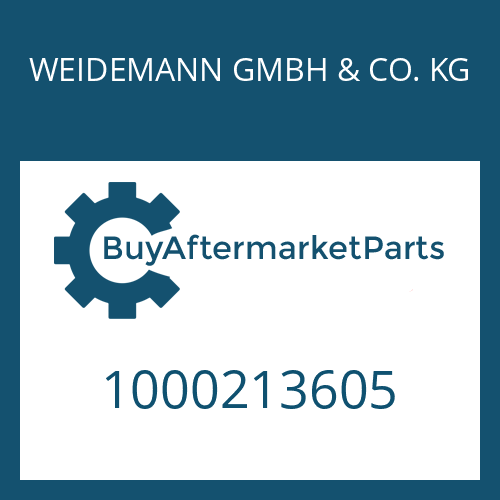 1000213605 WEIDEMANN GMBH & CO. KG AXLE CASING