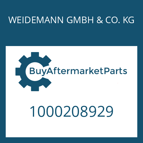 1000208929 WEIDEMANN GMBH & CO. KG JOINT HOUSING