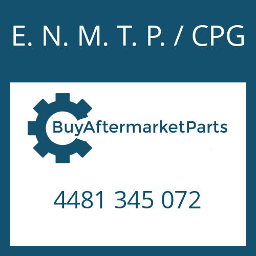 4481 345 072 E. N. M. T. P. / CPG THRUST WASHER