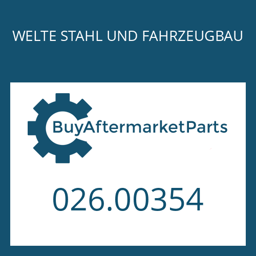 026.00354 WELTE STAHL UND FAHRZEUGBAU GASKET