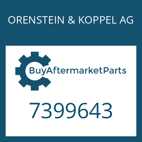 7399643 ORENSTEIN & KOPPEL AG VALVE BLOCK