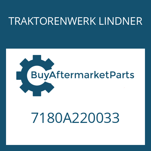 7180A220033 TRAKTORENWERK LINDNER ADJUSTMENT PLATE