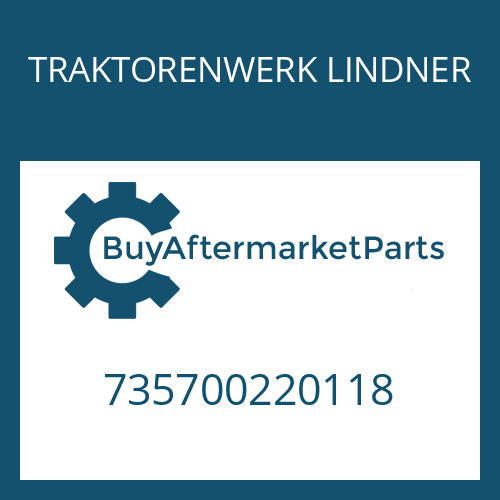 735700220118 TRAKTORENWERK LINDNER DISC CARRIER