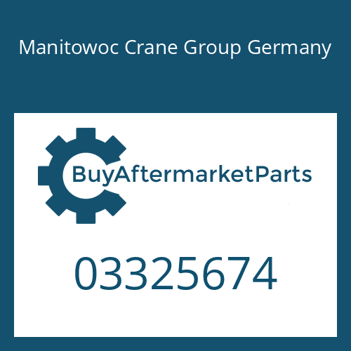 03325674 Manitowoc Crane Group Germany ANBAUTEILE