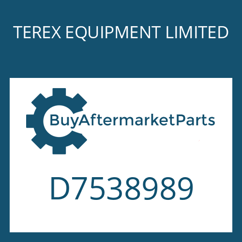 D7538989 TEREX EQUIPMENT LIMITED CONSOLE