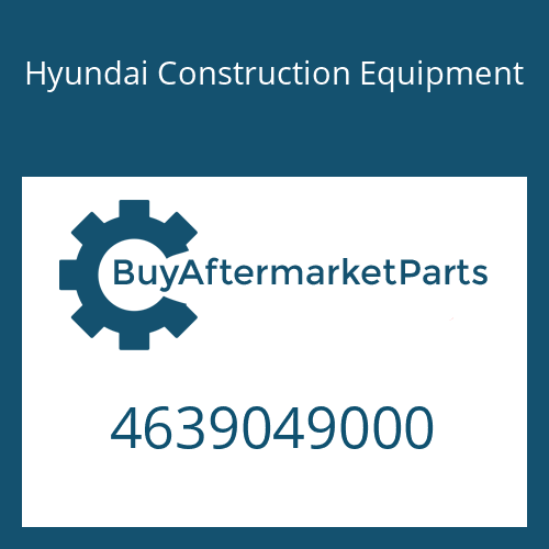 4639049000 Hyundai Construction Equipment ADAPTER