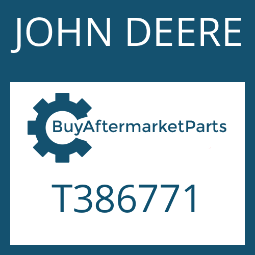 T386771 JOHN DEERE SUPPORT DISC