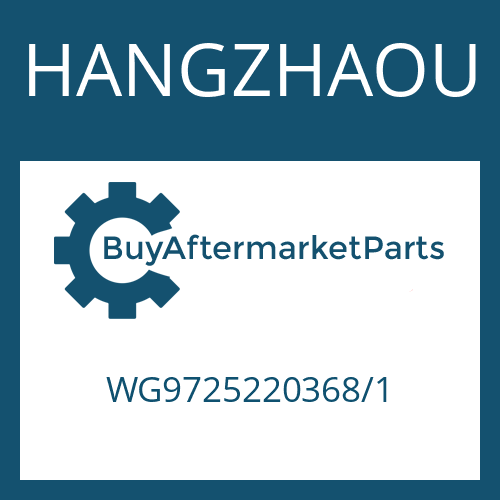 WG9725220368/1 HANGZHAOU 9 S 1315 TO