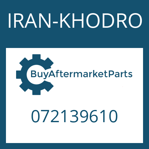 072139610 IRAN-KHODRO CONSOLE