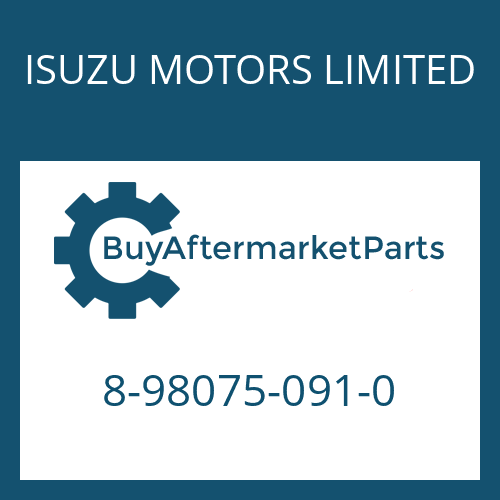 8-98075-091-0 ISUZU MOTORS LIMITED 9 S 1315 TO