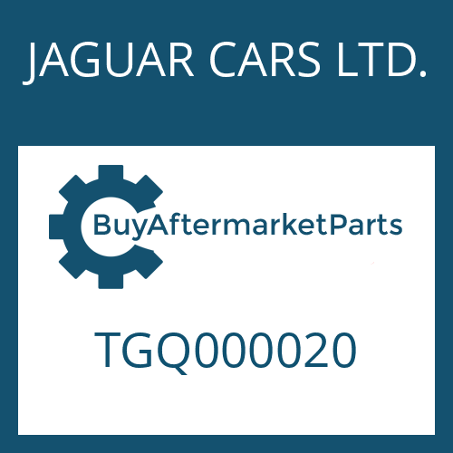 TGQ000020 JAGUAR CARS LTD. INTERMEDIATE PLATE