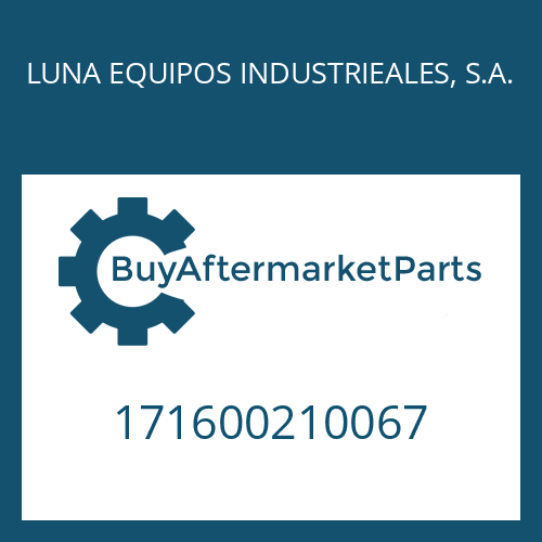 171600210067 LUNA EQUIPOS INDUSTRIEALES, S.A. BEARING COVER