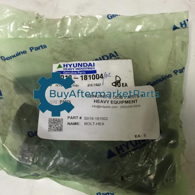 Hyundai Construction Equipment S018-181002 - BOLT-HEX