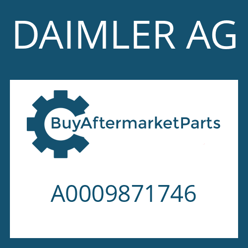 DAIMLER AG A0009871746 - O-RING