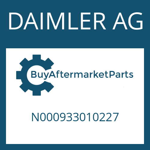 DAIMLER AG N000933010227 - HEXAGON SCREW