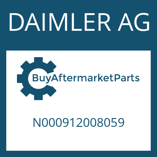 DAIMLER AG N000912008059 - CAP SCREW for Heavy Equipment