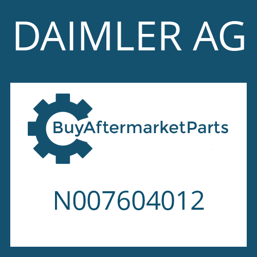 DAIMLER AG N007604012 - SCREW PLUG