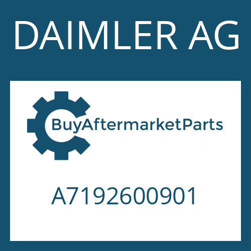 DAIMLER AG A7192600901 - Part