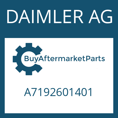 DAIMLER AG A7192601401 - Part