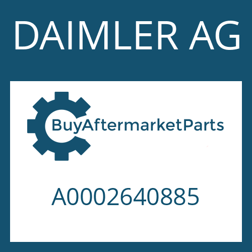 DAIMLER AG A0002640885 - Part