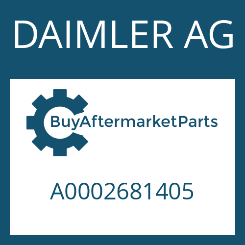 DAIMLER AG A0002681405 - COVER for Heavy Equipment