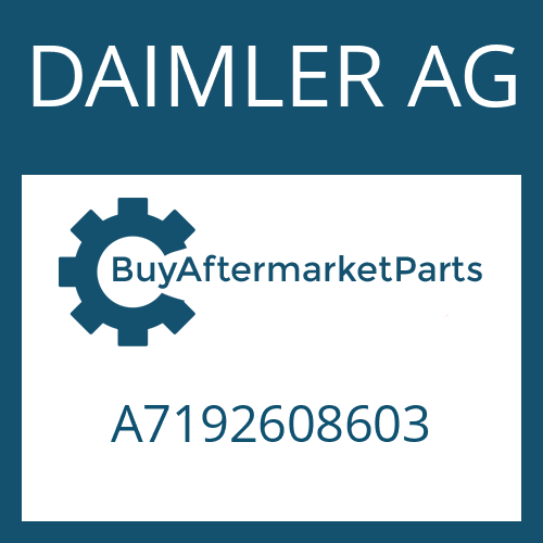 DAIMLER AG A7192608603 - Part
