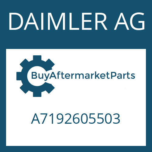 DAIMLER AG A7192605503 - Part