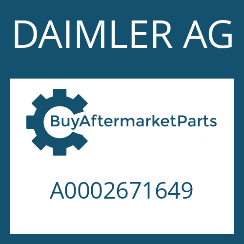 DAIMLER AG A0002671649 - TUBE