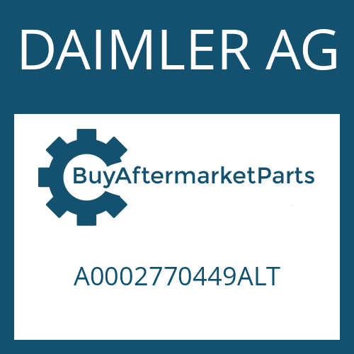 DAIMLER AG A0002770449ALT - Part